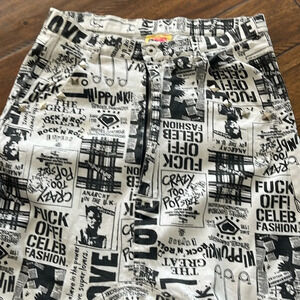Vintage Super Lovers drop crotch sz 30 newspaper gothic pop punk rock streetwear